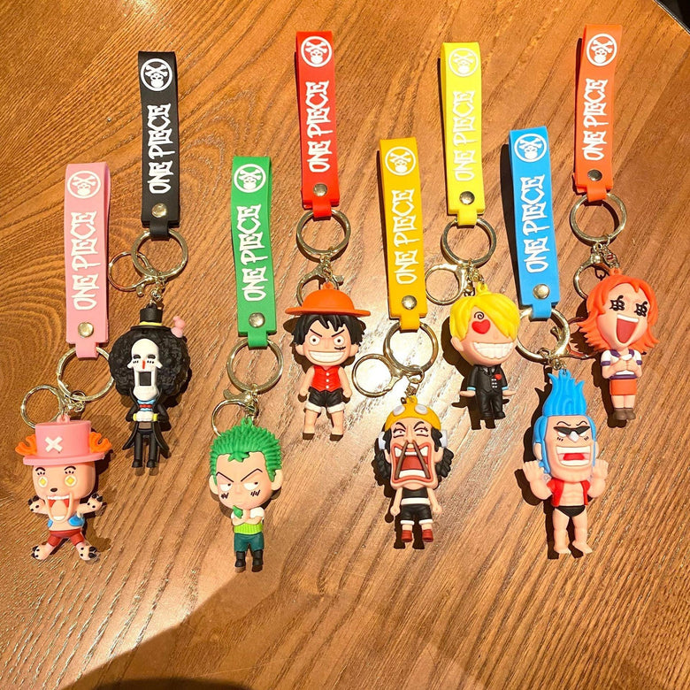 One Piece 8 Design Set 3D Keychain (12 Pieces in Packet)