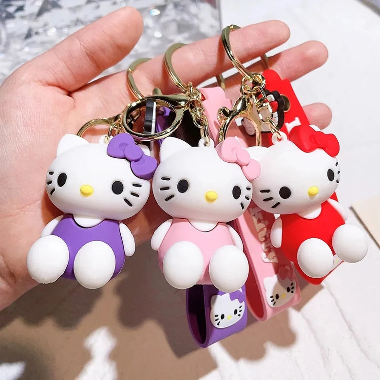 Kitty Three Color Design Set 3D Keychain Any One