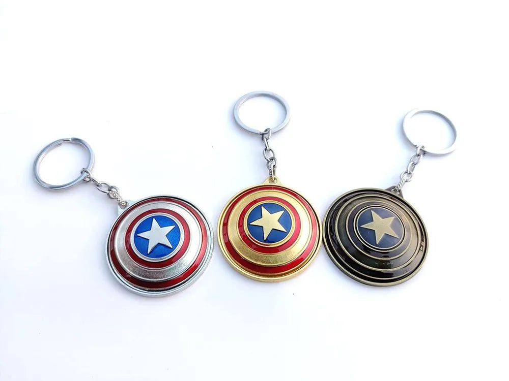 Captain America Star Moving Keychain