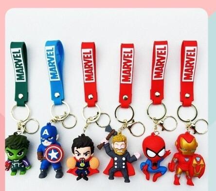 Avengers 6 Design Set 3D Keychai Any One