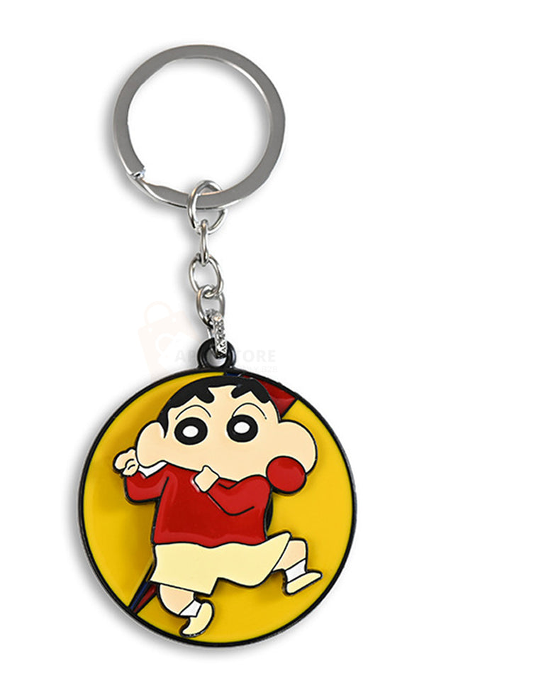 Shinchain Red Metal Keychain