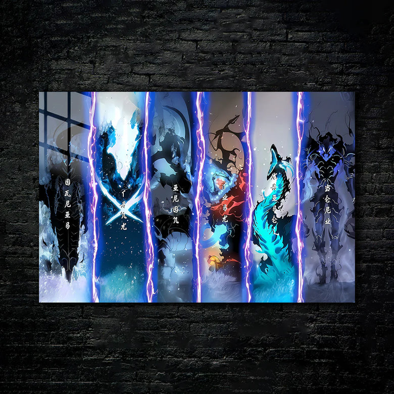 Solo Leveling: Shadow Monarch Ascend – Premium Metal Print Poster