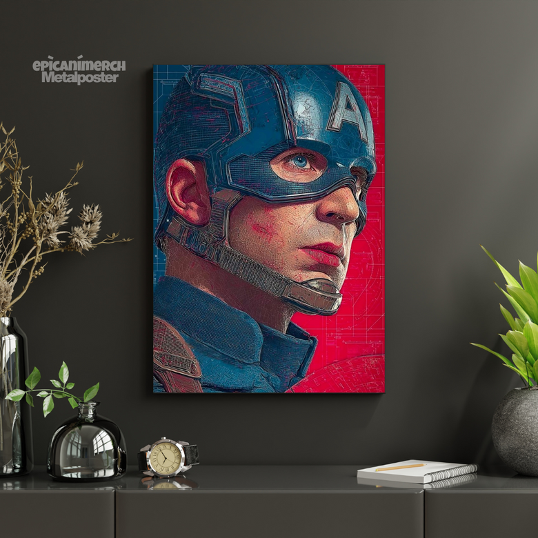 Collector’s Marvel Captain America Metal Poster Decor