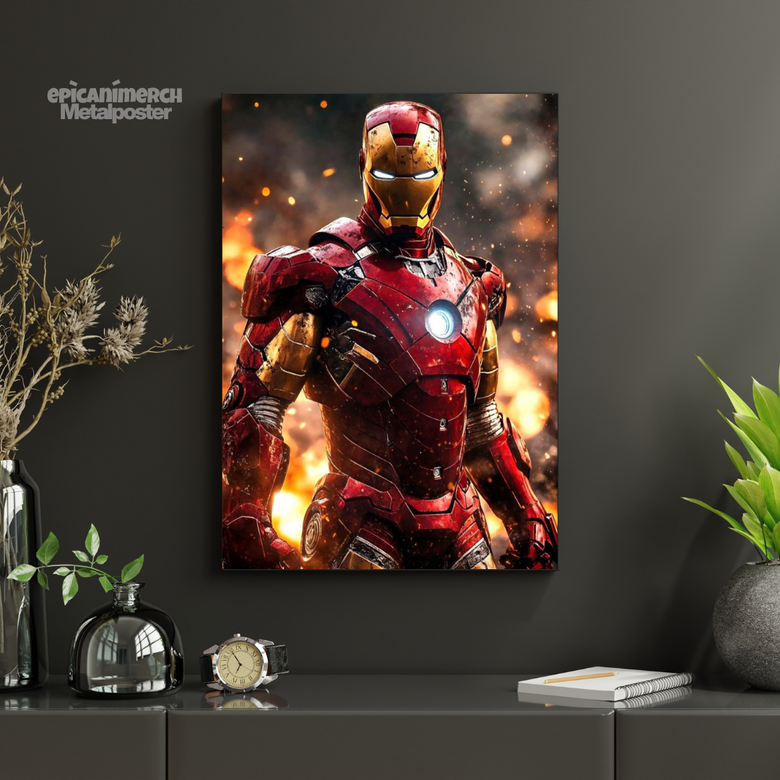 High-Tech Iron Man Armor Concept Poster