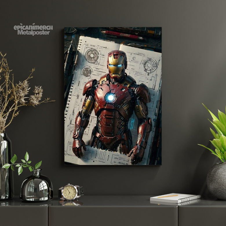 Detailed Iron Man Armor Blueprint Print