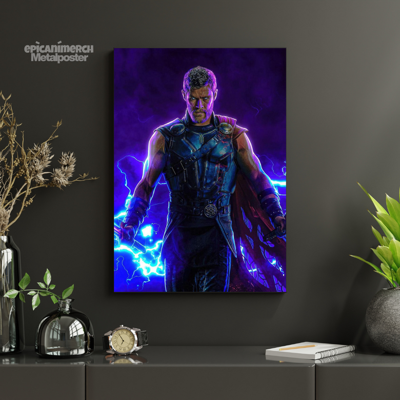 Thor Summoning Storm Power Metal Wall Decor