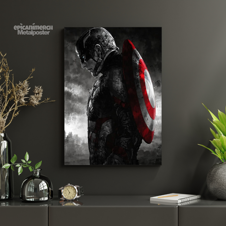 High-Quality Captain America Avengers Metal Poster