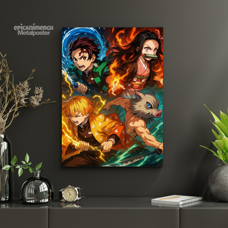 Demon Slayer – United Elements Premium Metal Poster