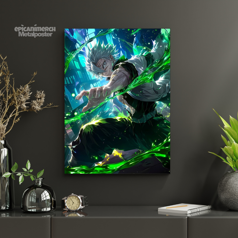 Demon Slayer – Silver Fang Fury Premium Metal Poster