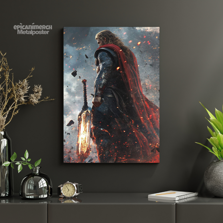 Marvel Studios Thor Thunder Power Metal Wall Poster