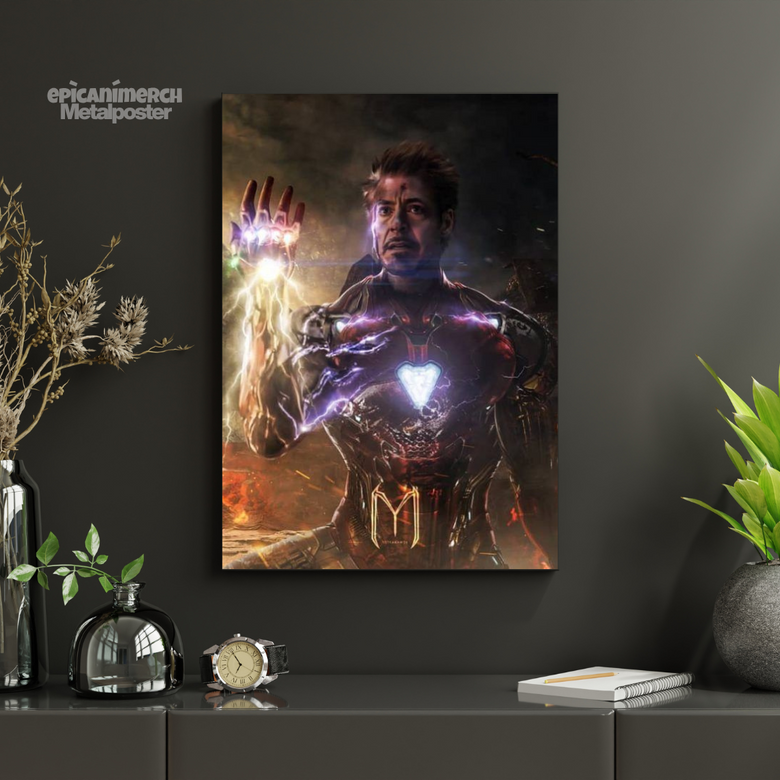 Superhero Iron Man End Game Design Metal Poster