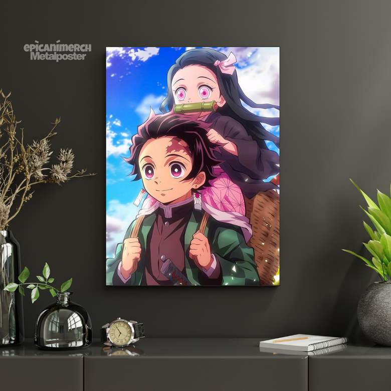 Demon Slayer – Tanjiro “Flame of Resolve” Premium Metal Poster