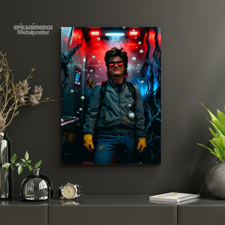 Stranger Things: Steve Harrington in the Upside Down Metal Poster