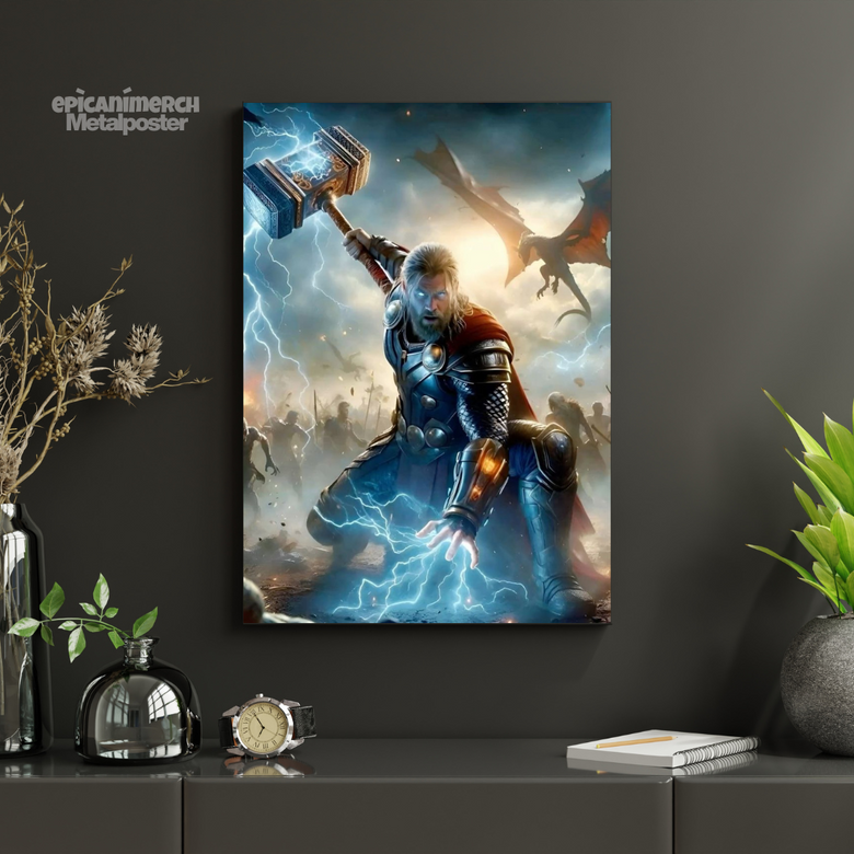 Thor Superhero Wall Art – Premium Metal Print