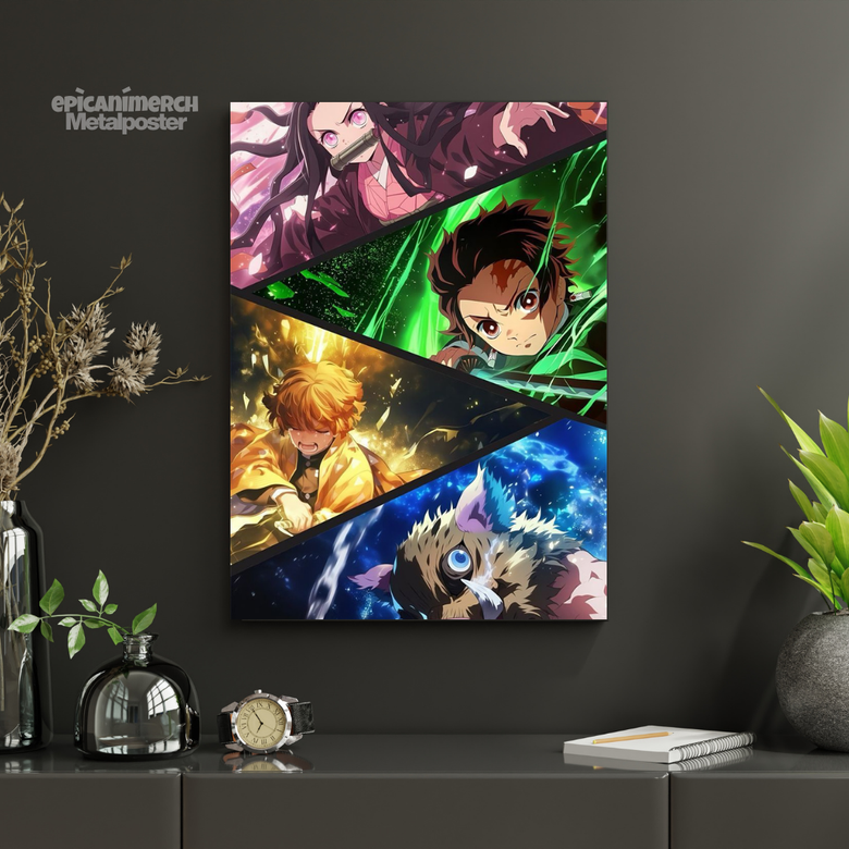 Demon Slayer – “Elemental Forces” Premium Metal Poster