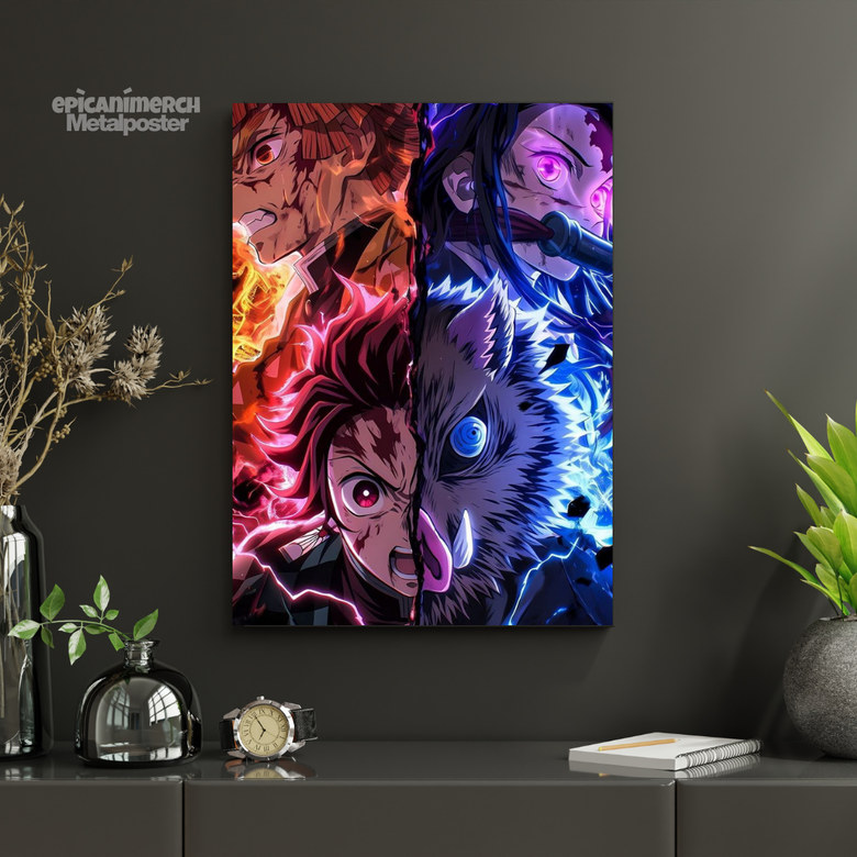 Demon Slayer – “Elements Unleashed” Premium Metal Poster
