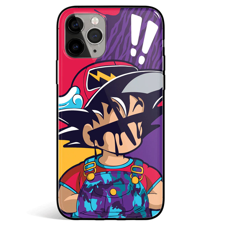 Dragon Ball Fashion Goku iPhone Tempered Glass Soft Silicone Phone Case