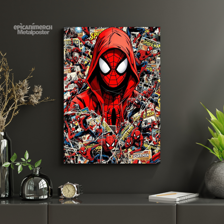 Spectacular Spider-Man Comic Style Metal Poster