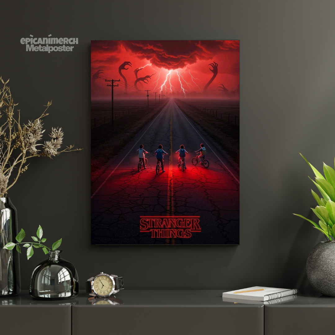 Stranger Things Season 2 Storm Scene Metal Poster