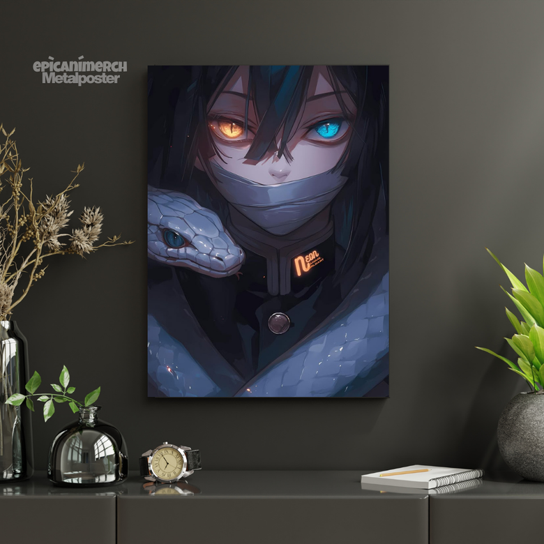 Demon Slayer – Obanai “Serpent’s Gaze” Premium Metal Poster