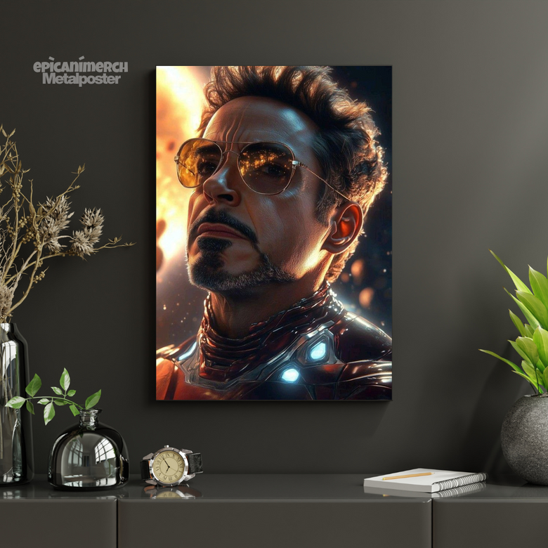 Superhero Iron Man Design Metal Poster