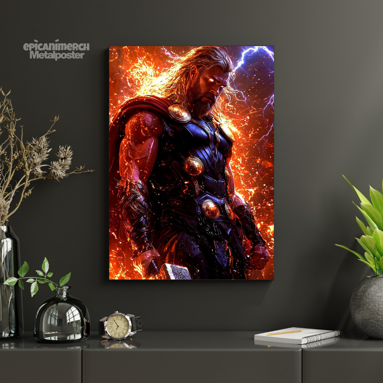 Thor Thunder God Epic Metal Poster