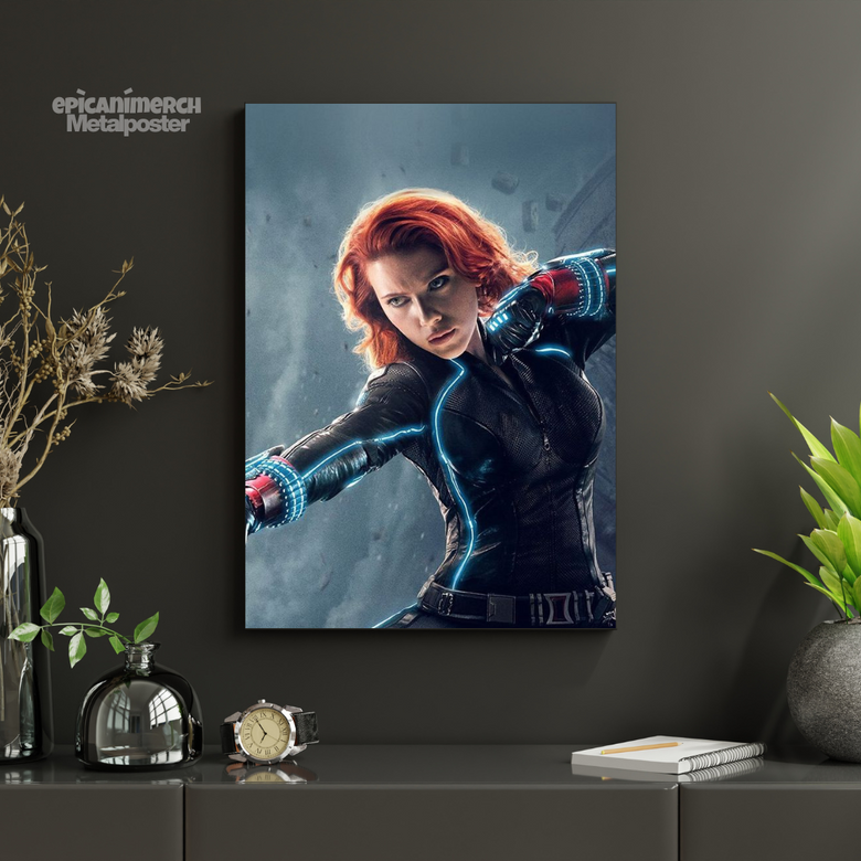 Black Widow Marvel Collectible Metal Wall Poster