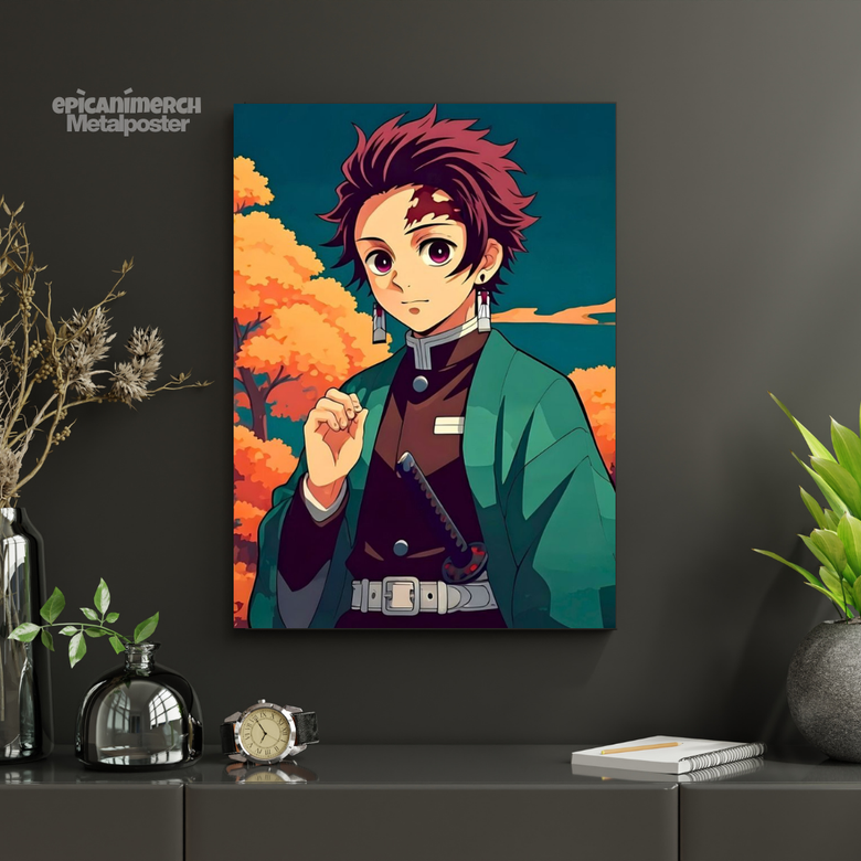 Demon Slayer – Tanjiro “Autumn Serenity” Premium Metal Poster