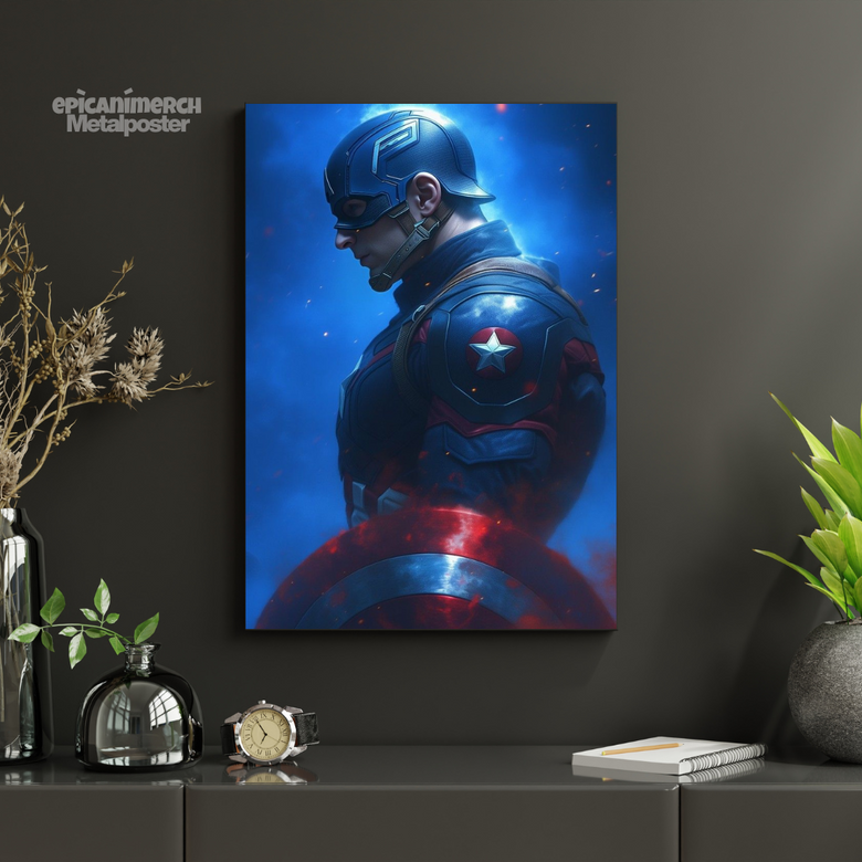 The First Avenger Metal Poster – Premium Captain America Artwork