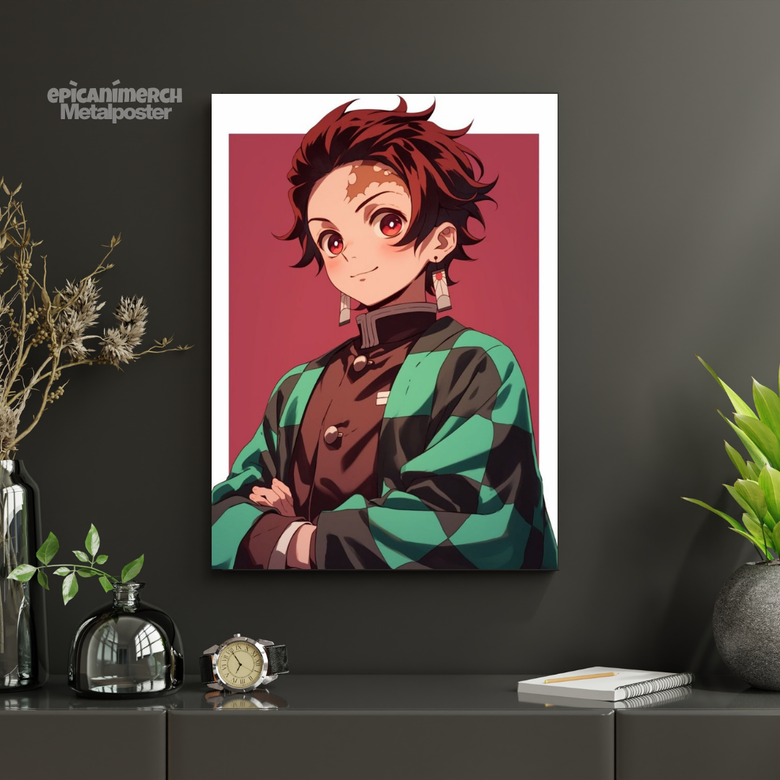 Demon Slayer – Tanjiro “Calm Confidence” Premium Metal Poster