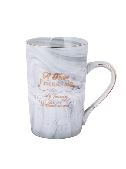 True Friendship Ceramic Coffee Mug with Lid & Spoon