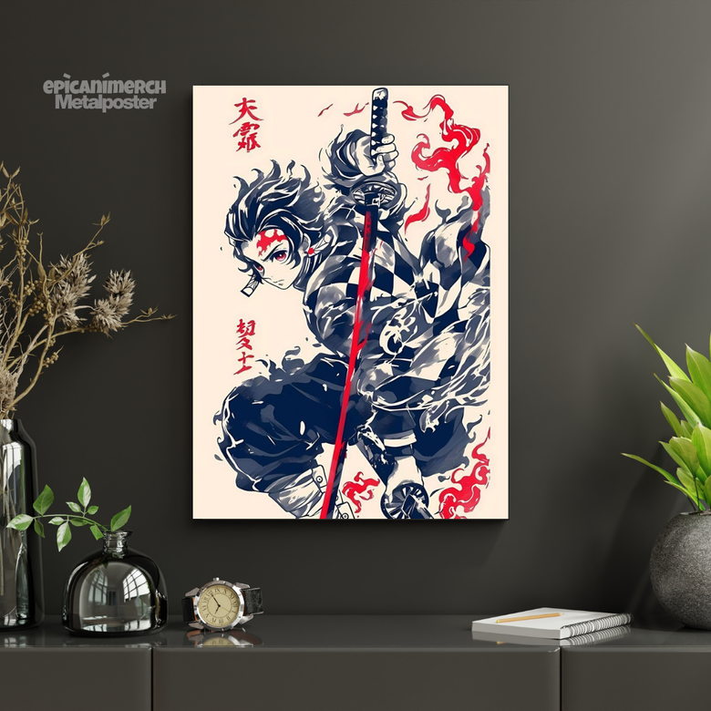 Demon Slayer – Tanjiro “Samurai Spirit” Premium Metal Poster