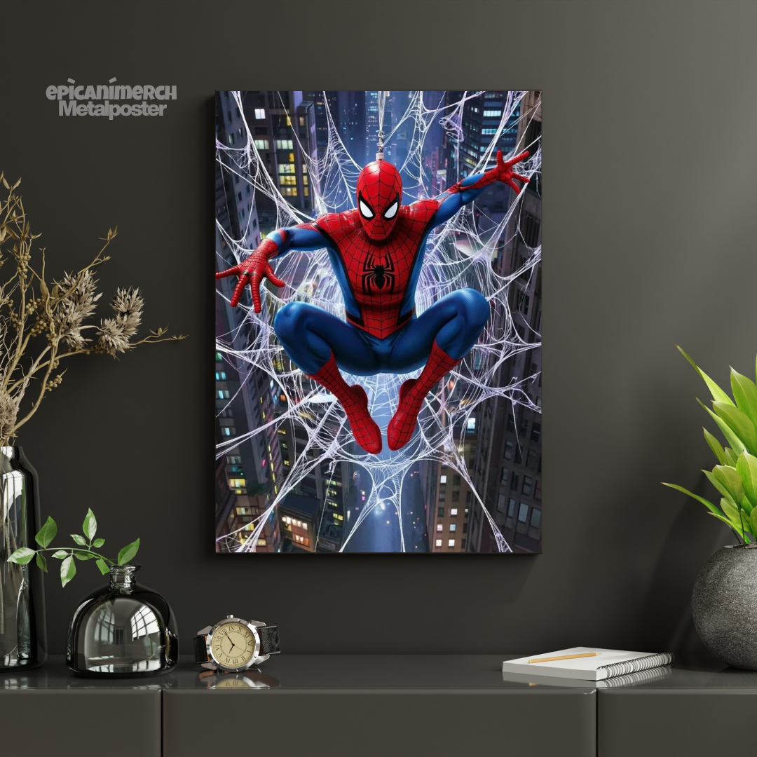 Retro Spider-Man Style Metal Poster