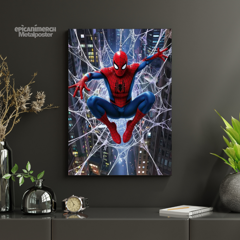 Retro Spider-Man Style Metal Poster