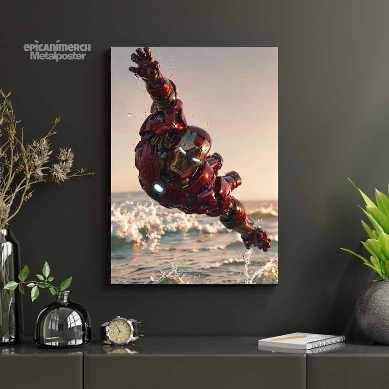 Marvel Comics Iron Man Suit Schematic Poster