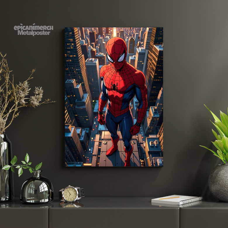 Marvel’s Spider-Man Retro Metal Print Poster