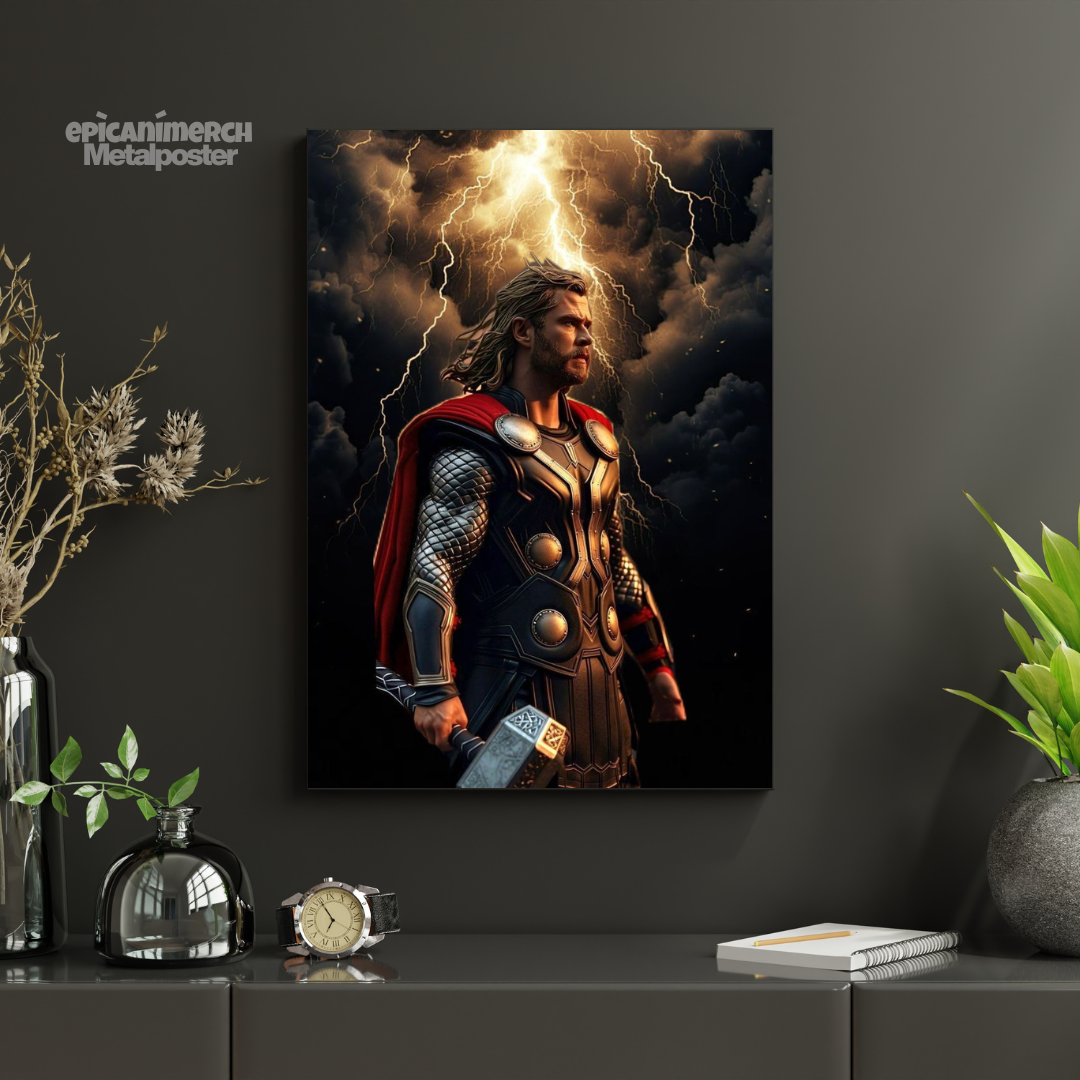 Thor God of Thunder Lightning Metal Poster