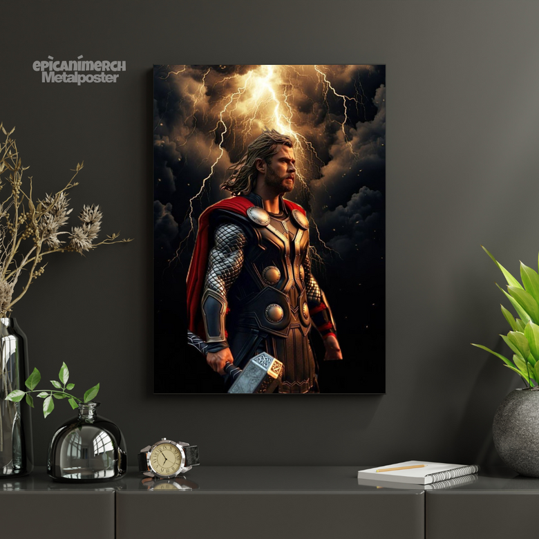 Thor God of Thunder Lightning Metal Poster