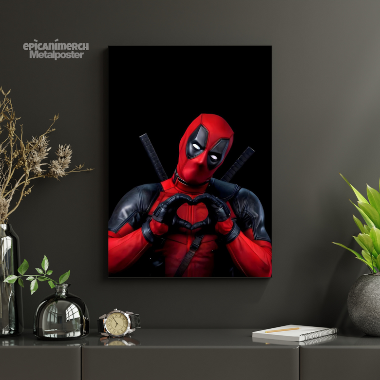 Unique Deadpool Metal Print – Superhero Wall Decor