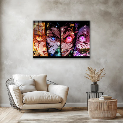 Demon Slayer: Flame of Resolve – Premium Metal Print Poster