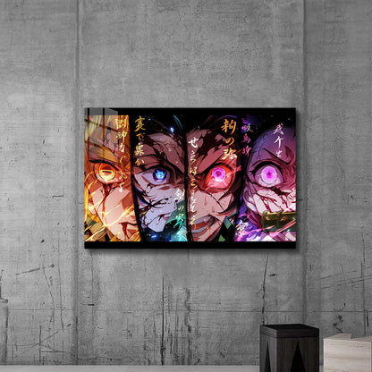 Demon Slayer: Flame of Resolve – Premium Metal Print Poster