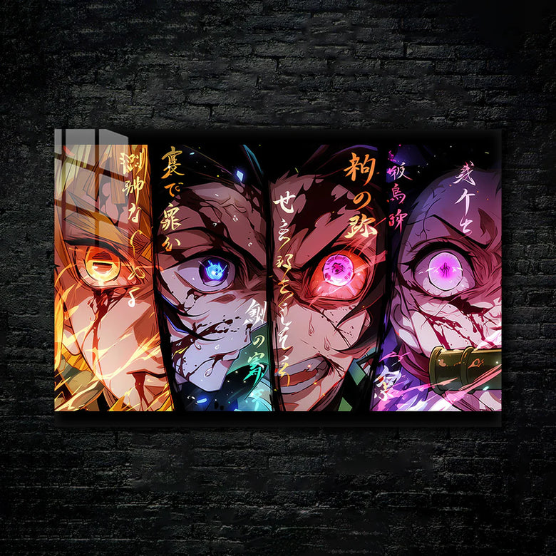 Demon Slayer: Flame of Resolve – Premium Metal Print Poster