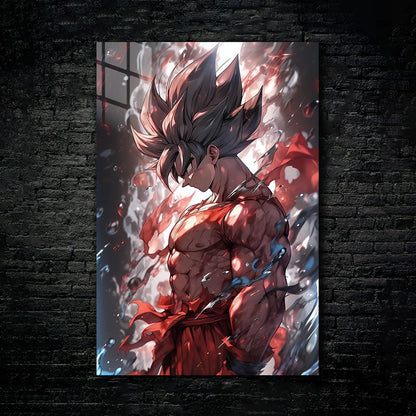 "Son Goku: Saiyan Spirit Metal Print Poster"