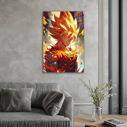 "Saiyan Spirit: Son Goku Metal Print Poster"