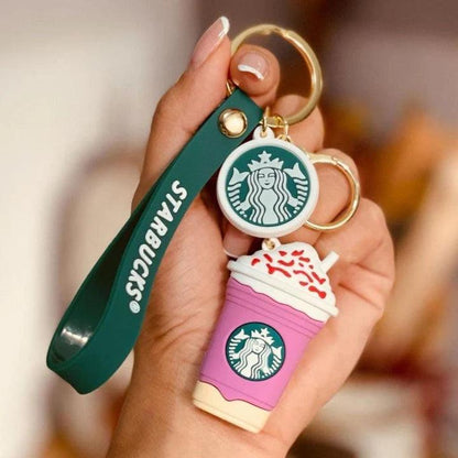 Starbucks 6 Glass Design Set 3D Keychain Any One