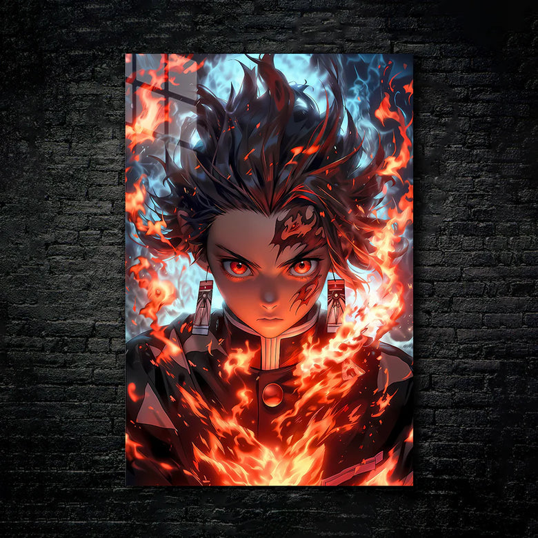 Tanjiro Kamado: Breath of Determination - Metal Print Poster"