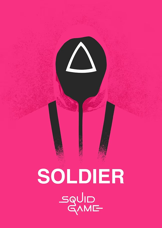 The Pink Soldier - Squid Game Metal Poster