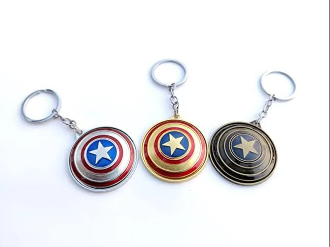 Captain America Star Moving Keychain