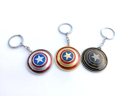 Captain America Star Moving Keychain