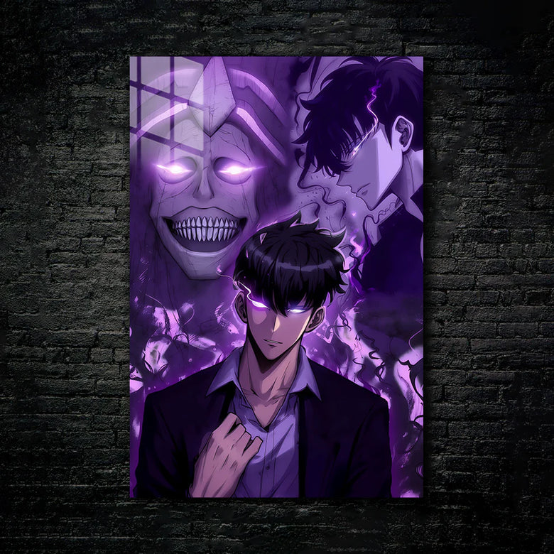 Sung Jin-Woo: Monarch of Shadows – Premium Metal Print Poster